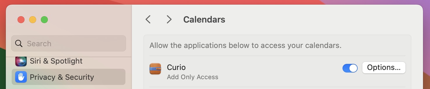 CalendarAccess