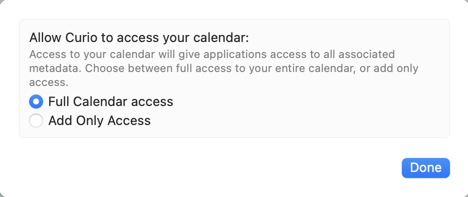 CalendarAccess